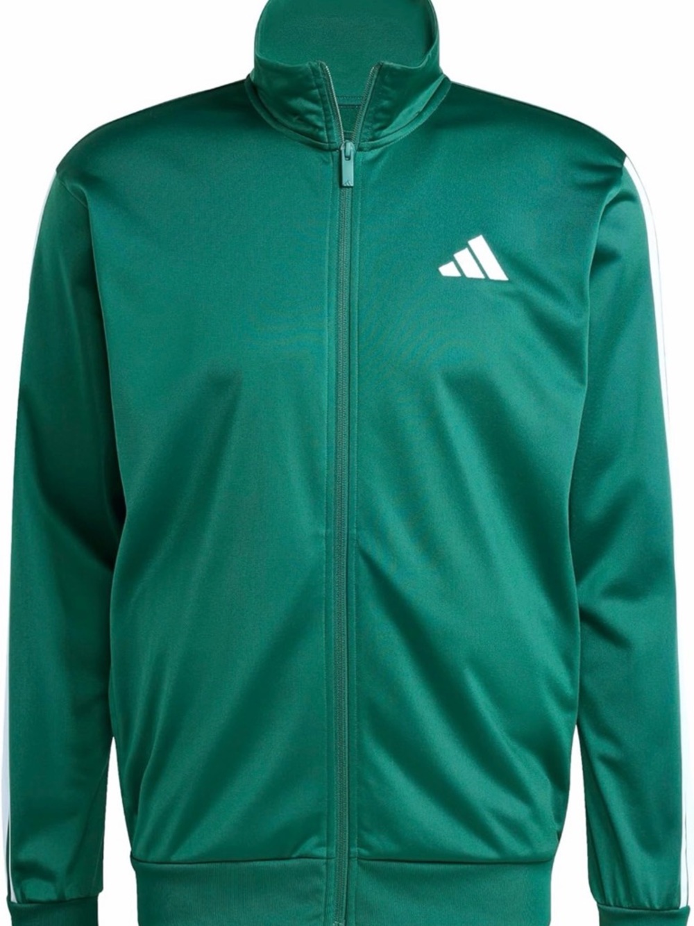 Adidas Mens Essentials Warm-up 3-Stripes Track Top, Collegiate Green, S MSRP $55